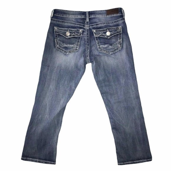 Daytrip Virgo Light Embroidered Crop Jeans 26 23 - Picture 6 of 8